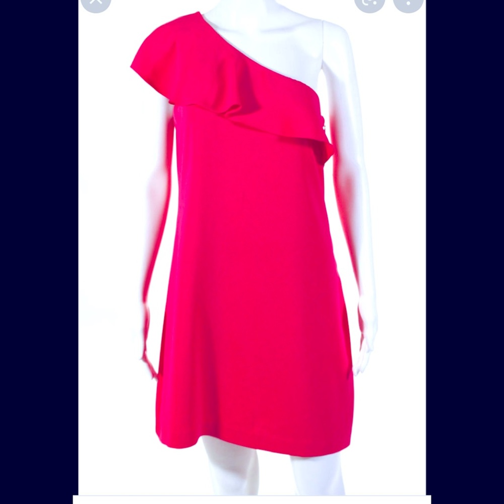 Cooper & Ella one shoulder cocktail dress